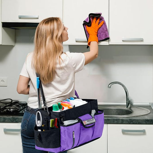 Large Cleaning Caddy for Cleaning Suppliers Organizer, Wearable Cleaing Bag - Image 2