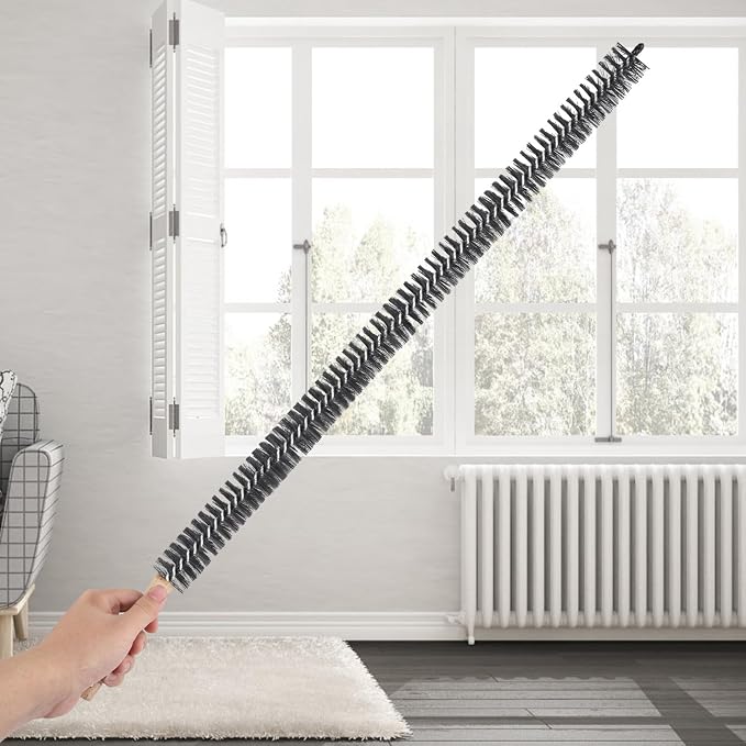 Radiator Cleaning Brush, Flexible Wood Handle Radiator Duster Brush Long - Image 5