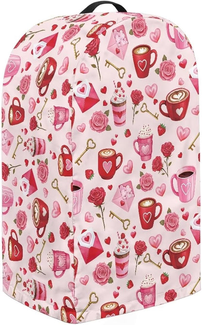 Pink Blender Dust Cover Valentine's Day Food Processor Cover Coffee Machine Appliance Covers for Kitchen Counter Blender Covers for Kitchen Machine