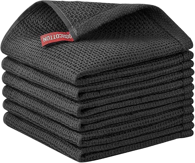 Nialnant 100% Cotton Kitchen Towels, 6 Pack Waffle Weave Kitchen Dish Cloths by Nialnant