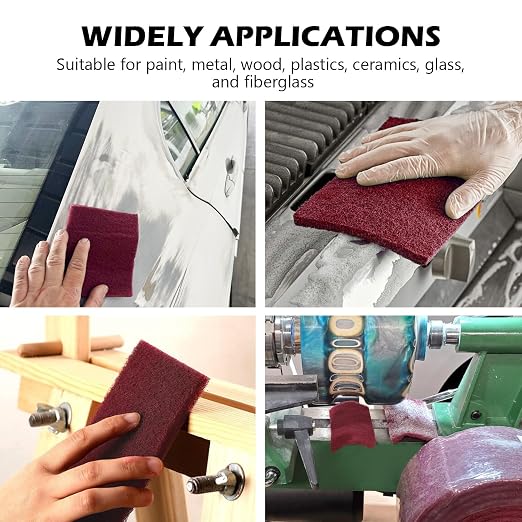 Maroon General Purpose Scuff Pads, Scouring Pad, Paint Primer Prep Scratch - Image 6