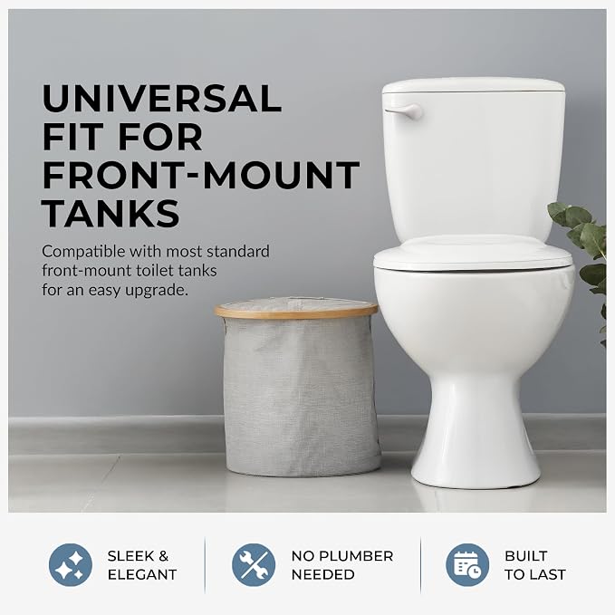 Qualihome White Toilet Tank Flush Lever Handle, Universal Front Mount - Image 2
