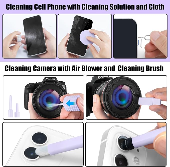 Laptop Phone Screen Cleaner Kit, Computer Keyboard Brush Cleaning Spray - Image 4