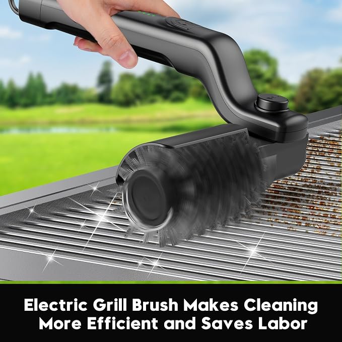 Juome Electric Grill Brush for Outdoor Grill, Cordless Rechargeable BBQ Grill - Image 2
