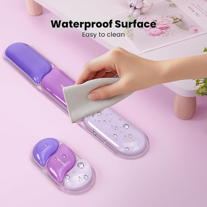 TECKNET Clear Gel Wrist Rest for Computer Keyboard, Ergonomic Gel Keyboard - Image 5