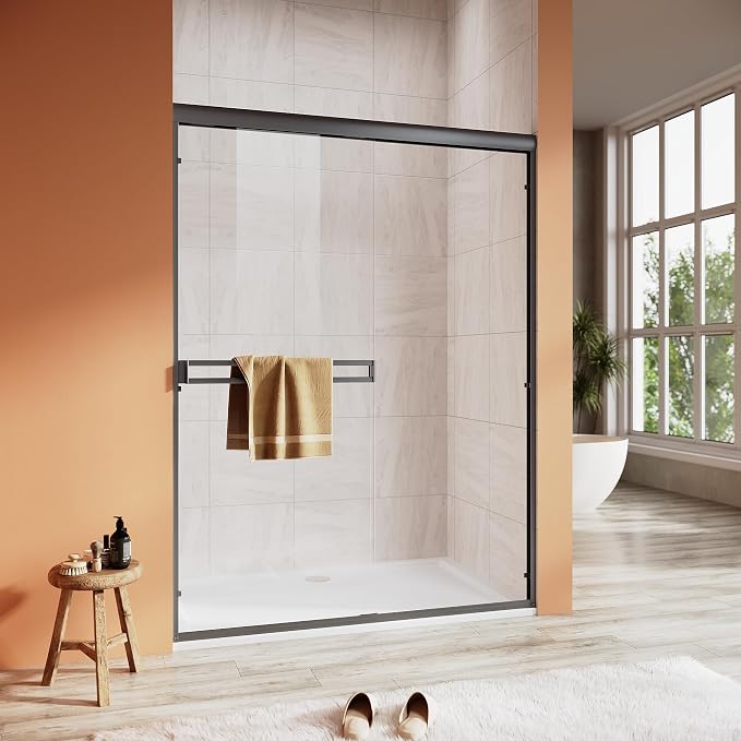 Shower Door 50-54 in. W x 72 in. H, UCALAFEE Semi-Frameless Double Sliding - Image 8