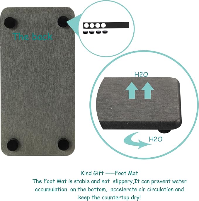 2 Pcs Water Absorbing Stone Trays, Kitchen/Bathroom Sink Soap Dish, Diatomite - Image 4