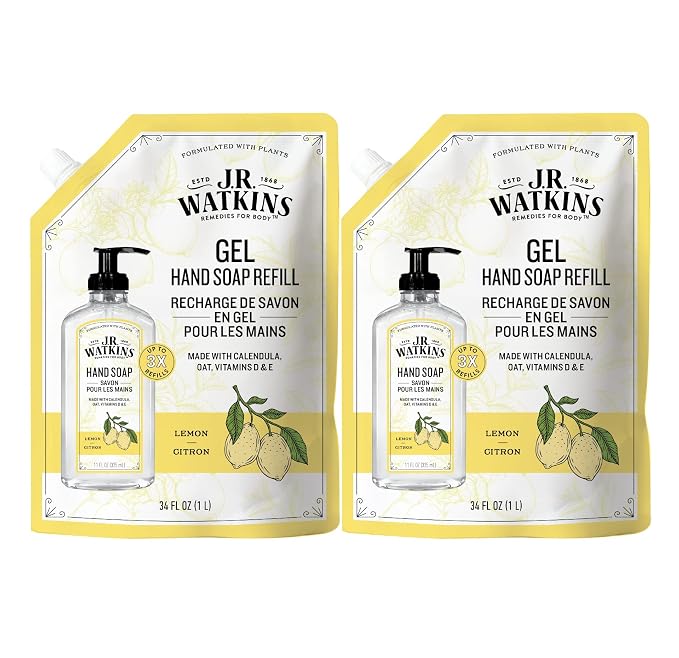 J.R. Watkins Gel Hand Soap Refill Pouch, Scented Liquid Hand Wash by JRWatkins