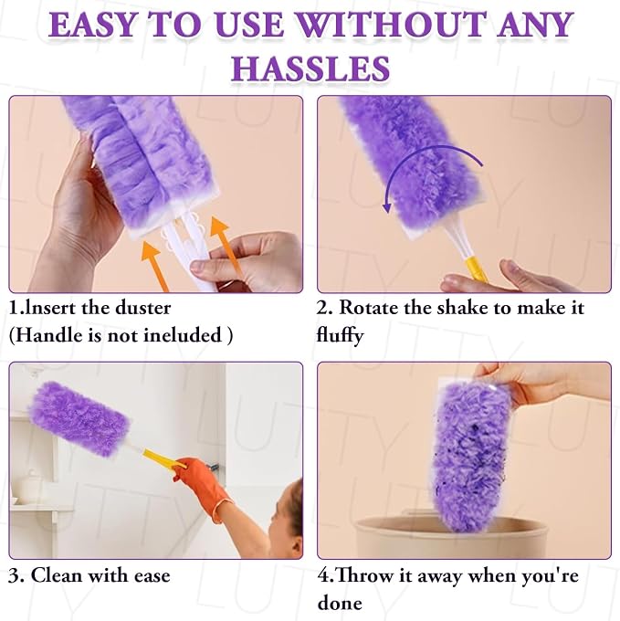 Dusters Refills 60 Count 360°Double-Sided Electrostatic Dusting Pads - Image 6