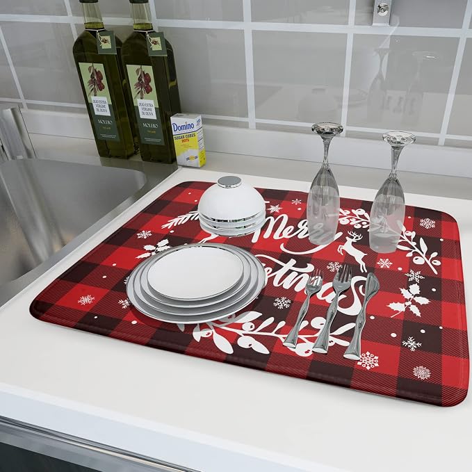 Merry Christmas Dish Drying Mat 18x24 Inch - Image 6