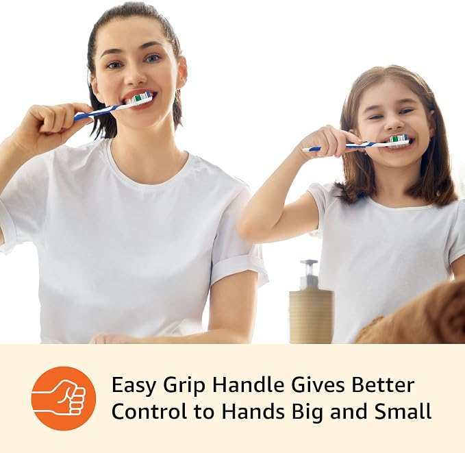 Amazon Basics Toothbrush, Full | 10 Count | Assorted Colors | Pack of 2 - Image 5