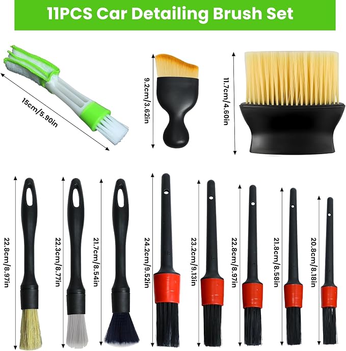 11 Pcs Car Interior Detailing Brush Set, Car Interior Soft Cleaning Brush - Image 2