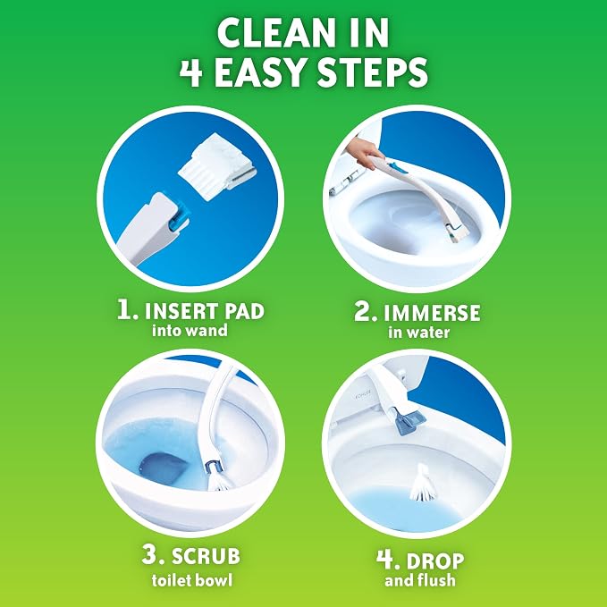 Scrubbing Bubbles Flushable Toilet Bowl Wand Cleaner Refills, Fresh Brush - Image 5