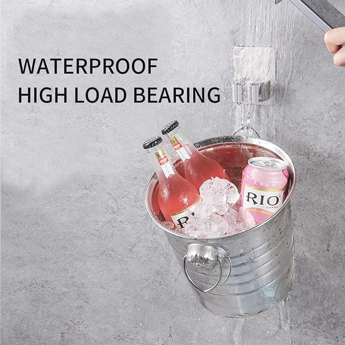 Stainless Steel Self Adhesive Broom Holder Wall Mount - Image 4