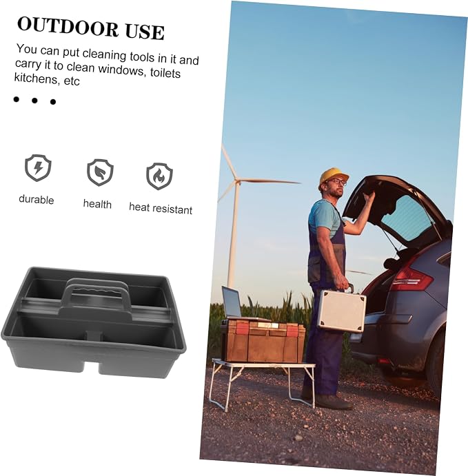 Portable Hand-held Cleaning Tool Organizer Sturdy Storage Box - Image 8