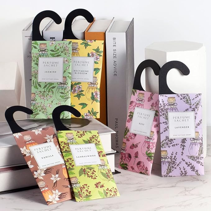 ROSE COTTAGE Large 12 Packs Jasmine Hanging Closet Deodorizer Air Freshener - Image 7