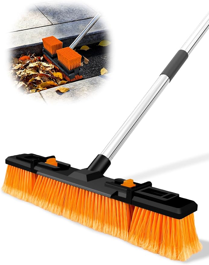 18.5"/47cm Adjustable Head Push Broom by Unknown