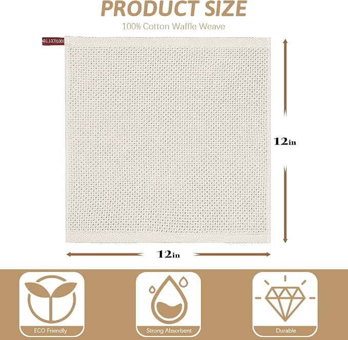 Nialnant 6 Pack Dish Cloths, Soft Absorbent Quick Drying Dish Towels - Image 2