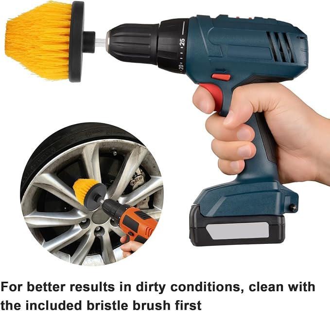 Linkstyle 5PCS Drill Polishing Ball Set, Car Wheel Polisher Sponge Pad Kit - Image 8