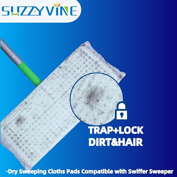 SUZZYVINE Dry Pads Refills 240 Count Dry Mop Refills - Image 5
