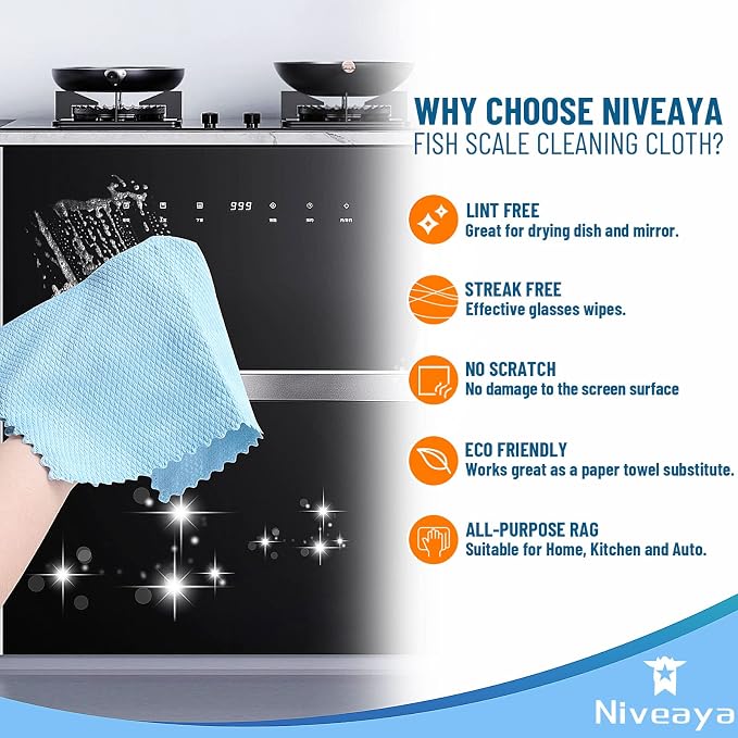 Niveaya Nano Streak Free Miracle Cleaning Cloths - Image 2