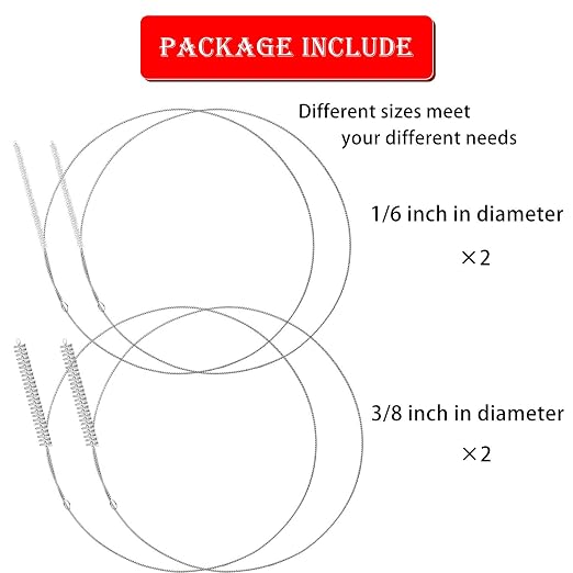 4 Pieces Feeding Tube Brushes, Long Pipe Cleaners Straw Cleaning Brushes - Image 2