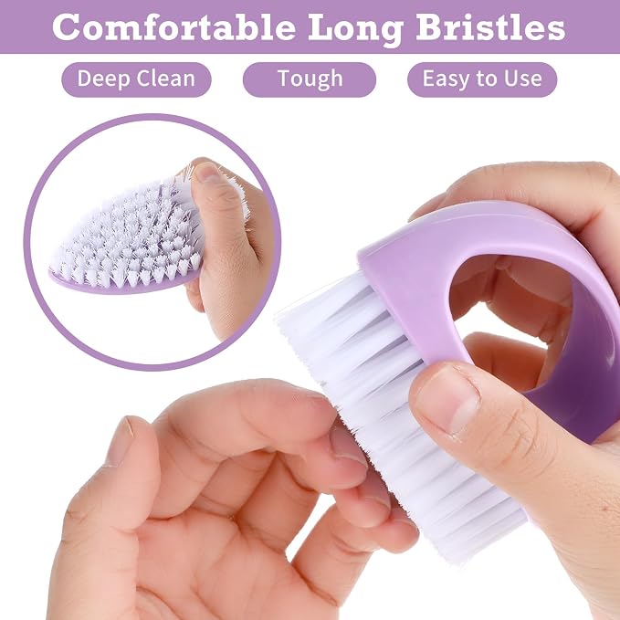 2 Pcs Hand and Nail Brush, Heavy Duty Scrub Clean Brushes - Image 3
