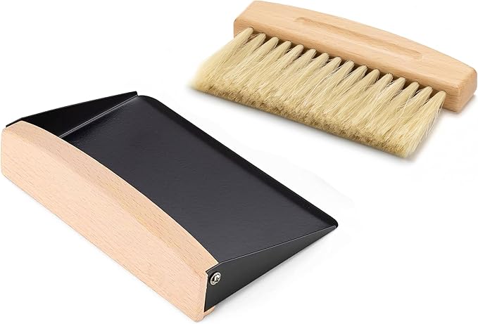 Mini Metal Dustpan and Brush Set by OakartHome