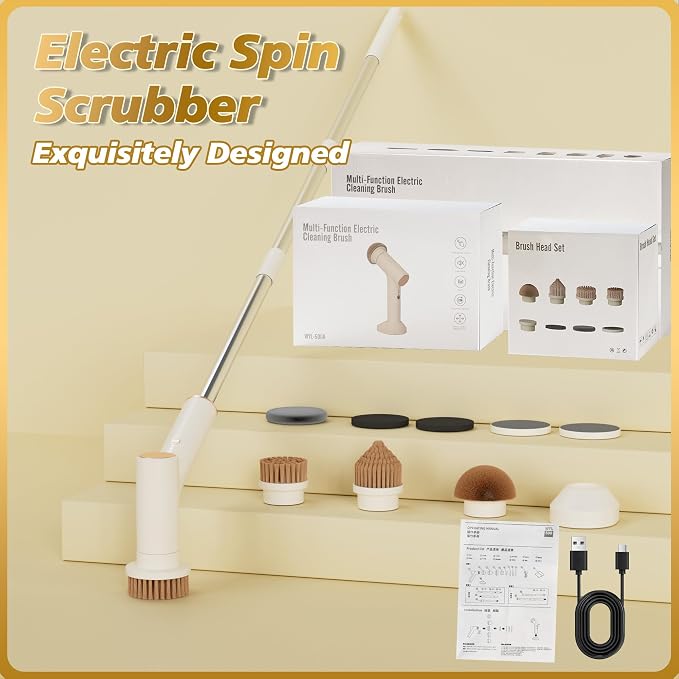 Electric Spin Scrubber, 2600mAh Battery - Image 7