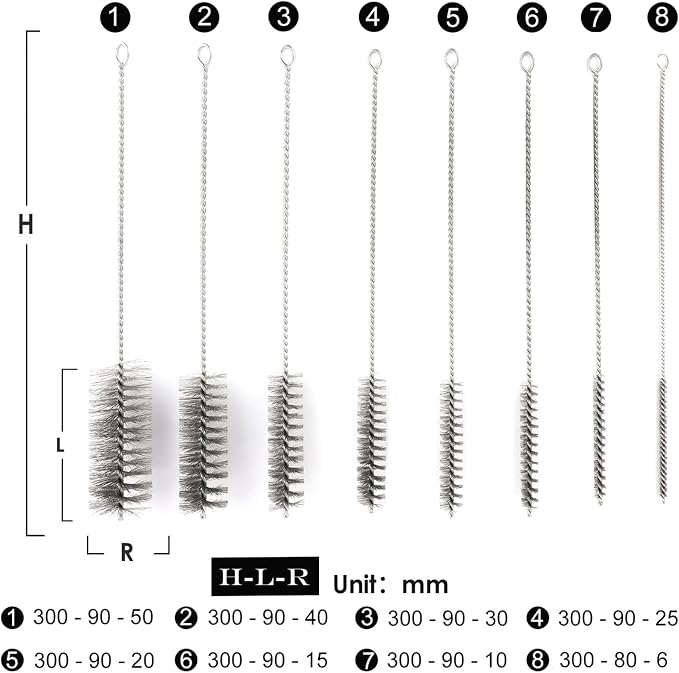 12 Inch Pipe Cleaning Brush Set - Image 2