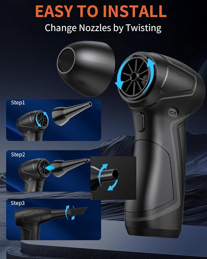 PureWellness Compressed Air Duster Can, Cordless Air Blower, Rechargeable - Image 7