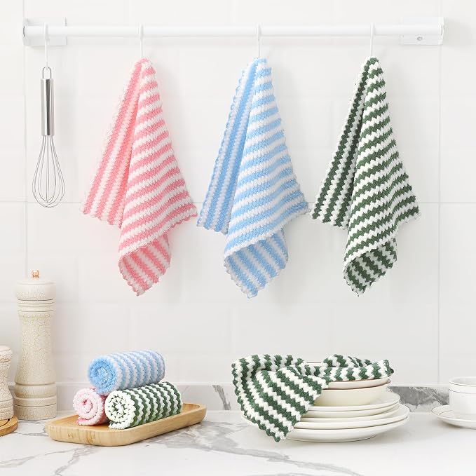 Homaxy 12 Pack Kitchen Dish Cloths, Ultra Soft and Absorbent Dish Towels - Image 8