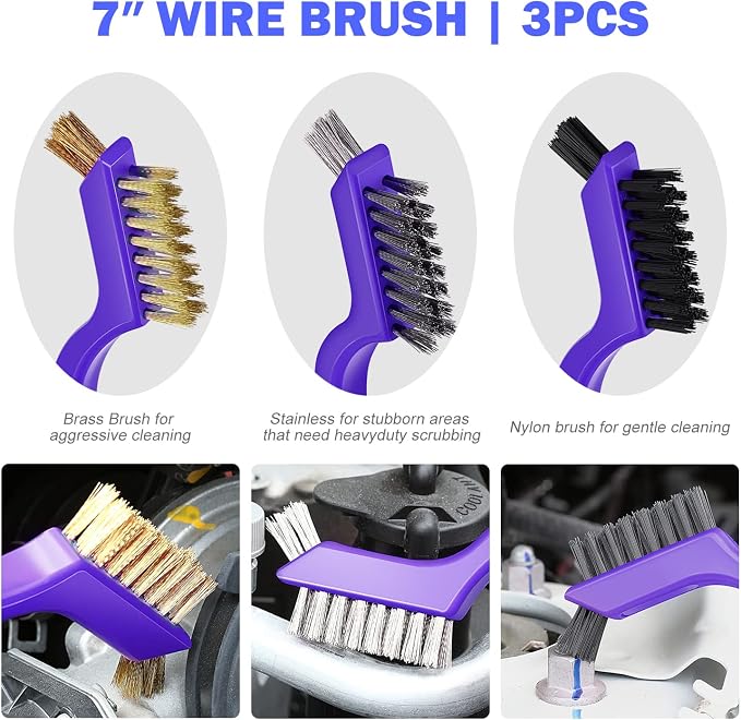DNA Motoring Car Detailing Brush Cleaning Tools Set - Image 2