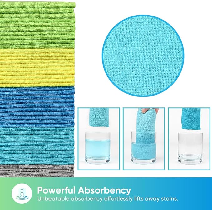 HOMEXCEL Microfiber Cleaning Cloths, 100 Pack Microfiber Towels - Image 4