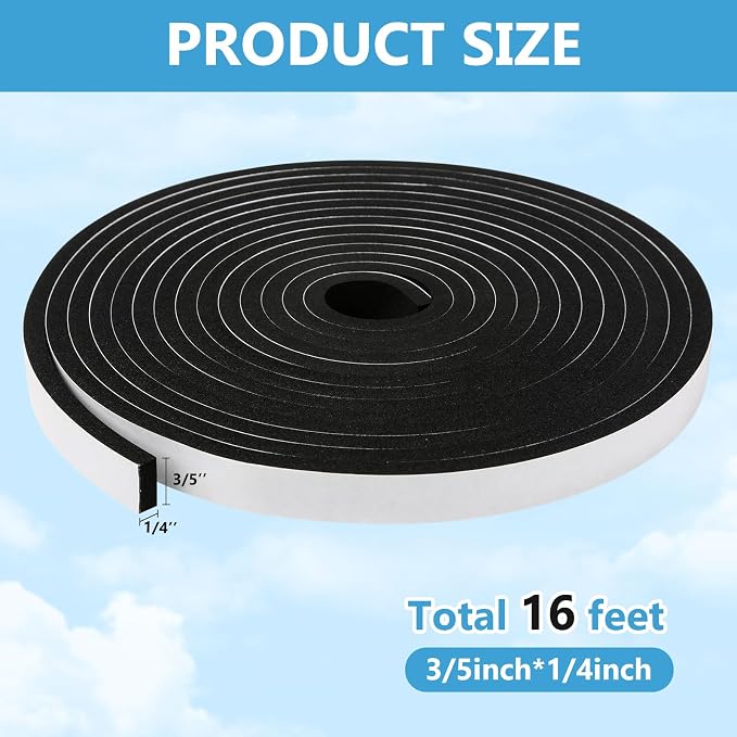 Weather Stripping Door Seal Strip, Strong Adhesive, Lightproof, Soundproof - Image 2