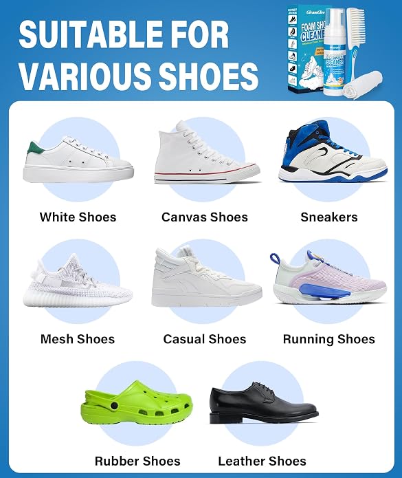 Shoe Cleaner 6.76 oz – Deep-Cleaning Sneaker Cleaner Kit - Image 6