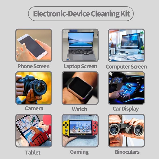 Laptop Screen Cleaner Kit: Phone Touchscreen Mist Spray and Cloth Wipes 2-Pack - Image 4