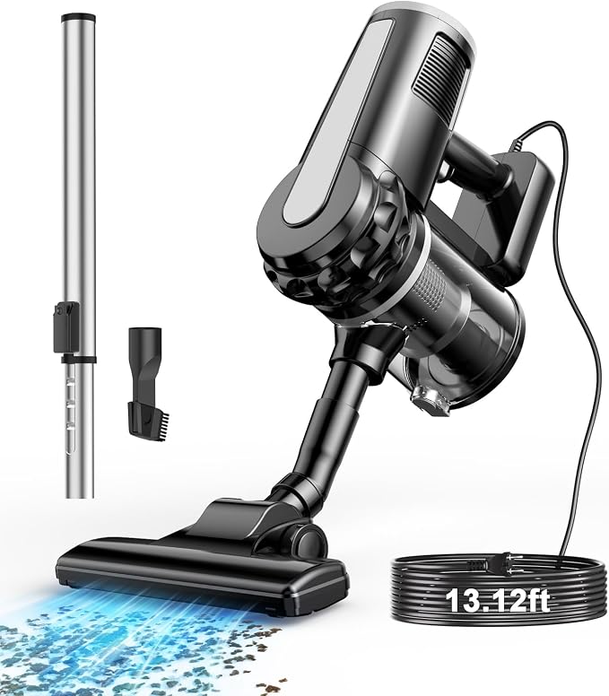 qimedo Corded Stick Vacuum Cleaner C1, 600W Plug in Stick Vacuum Cleaner - Image 2