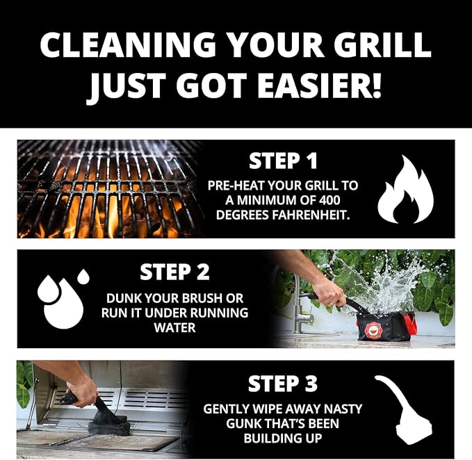 Grill Rescue BBQ Replaceable Scraper Cleaning Head, Bristle Free Grill Brush - Image 4