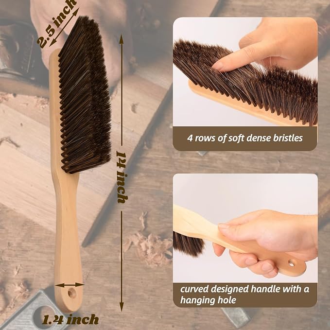 Woooden Hand Whisk Broom Small Hand Broom Dust Brush - Image 3