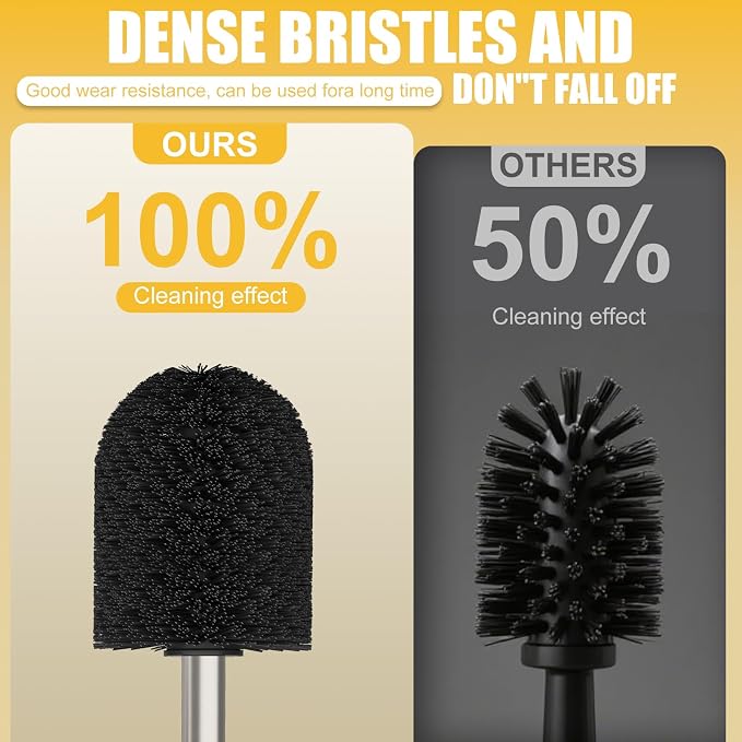 BESy Toilet Brush and Holder, Toilet Cleaner Bowl Set - Image 5
