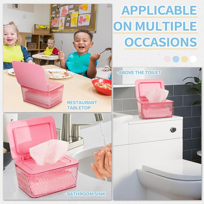 Wipes Dispenser, One-Handed Operation Wipe Holder - Image 6
