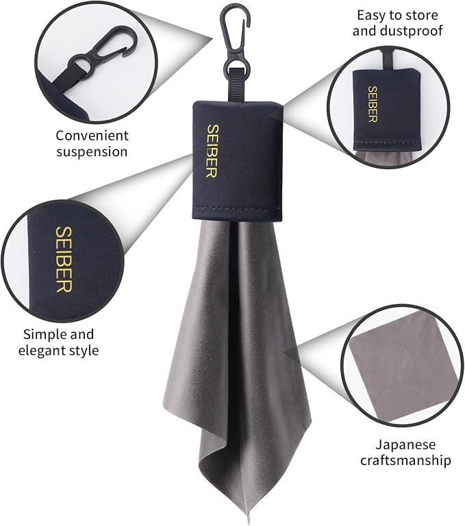 Glasses Cleaner Cleaning Cloth Keychain, Reusable Microfiber Eyeglasses Clean - Image 2