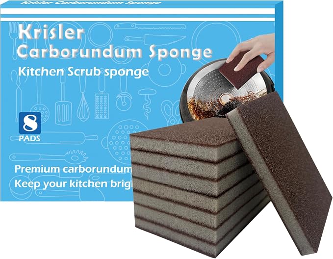 Carborundum Sponge Nano Emery Sponges Caspian Stone Pot Clean Brush Rust Eraser by Kirsler