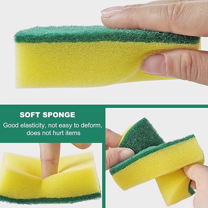 Individually Wrapped Sponges, Kitchen Dishwashing Sponge Bulk, Non Scratch - Image 3