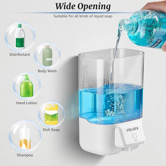 Foaming Hand Soap Dispenser Wall Mounted, Hand Sanitizer Dispenser, Lotion - Image 4