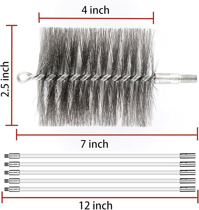 50-inch Long Tent Wood Burning Stove Pipe Cleaning Brush - Image 2