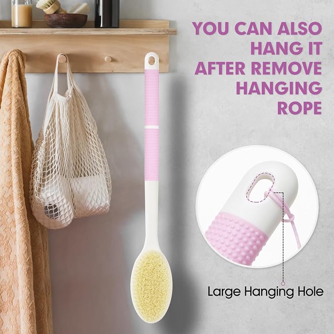 Body Scrubber Anti Slip for Shower, Shower Brush Long Handle - Image 7