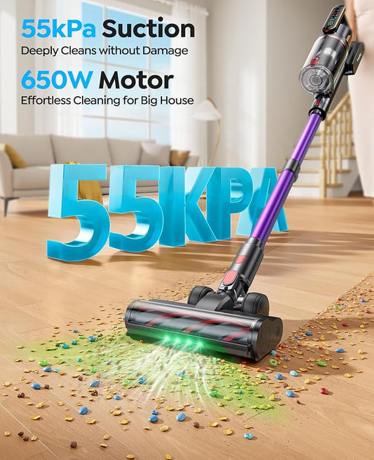 Cordless Vacuum Cleaner 55KPa 650W 70Mins Stick Vacuum Cleaners - Image 2