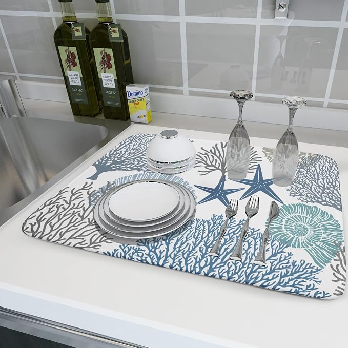 Summer Coastal Dish Drying Mats - Image 6